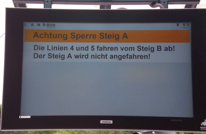 DFI und Informationsmeldung auf Anzeiger | ActionMATRIK